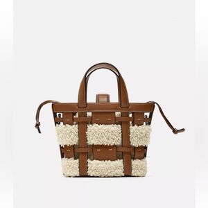 Zara Brown and Cream Tote Bag